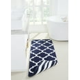 thumbnail image 1 of Better Trends 20" x 60" Runner Bathroom Rug Extra Soft Non-Slip Bath Mat Water Absorbent 100% Polyester Washable Mat Marrakesh Collection - Navy, 1 of 6