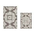 thumbnail image 1 of Better Trends 2 Piece Bathroom Rug Set 100% Cotton Extra Soft Tufted Bath Rug Water Absorbent Non-Slip Bath Mat Machine Washable (Beige) Medallion Collection, 1 of 7