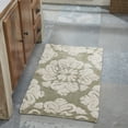 thumbnail image 1 of Better Trends 21" x 34" Bathroom Rugs 100% Cotton Soft Water Absorbent Non Slip Bath Mat Machine Washable Rug (Sage) Medallion Collection, 1 of 6