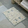 thumbnail image 1 of Better Trends 24" x 40" Bathroom Rugs 100% Cotton Soft Water Absorbent Non Slip Bath Mat Machine Washable Rug (Blue) Medallion Collection, 1 of 6