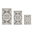 thumbnail image 1 of Better Trends 3 Piece Bathroom Rug Set 100% Cotton Extra Soft Tufted Bath Rug Water Absorbent Non-Slip Bath Mat Machine Washable (Gray) Medallion Collection, 1 of 8