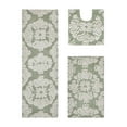 thumbnail image 1 of Better Trends 3 Piece Bathroom Rug Set 100% Cotton Extra Soft Tufted Bath Rug Water Absorbent Non-Slip Bath Mat Machine Washable (Sage) Medallion Collection, 1 of 8