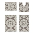 thumbnail image 1 of Better Trends 4 Piece Bathroom Rug Set 100% Cotton Extra Soft Tufted Bath Rug Water Absorbent Non-Slip Bath Mat Machine Washable (Beige) Medallion Collection, 1 of 9