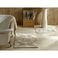 thumbnail image 1 of Better Trends Medallion 2 Piece Bath Rug Set 24" X 40" & 17" X 24" Grey/Natural, 1 of 3