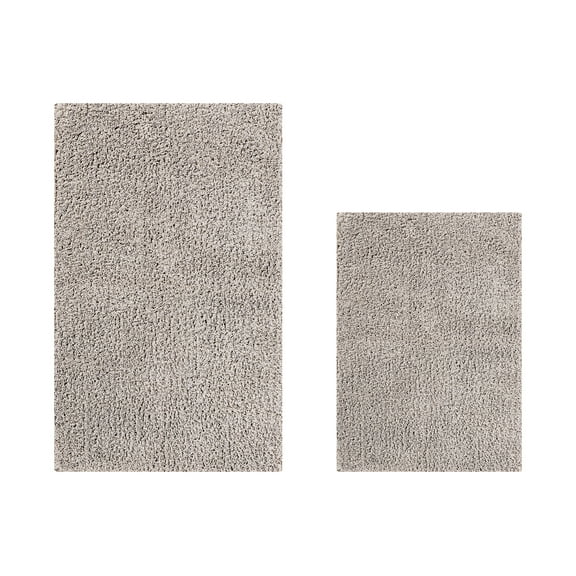 Better Trends 2 Piece Bathroom Rug Set 100% Polyester (17" x 24" | 21" x 34") Bath Rug, Water Absorbent Non-Slip Bath Mat Machine Washable Micro Plush Collection - Beige