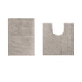 thumbnail image 1 of Better Trends 2 Piece Bathroom Rug Set 100% Polyester (17" x 24" | 20" x 20") Bath Rug, Water Absorbent Non-Slip Bath Mat Machine Washable Micro Plush Collection - Beige, 1 of 6