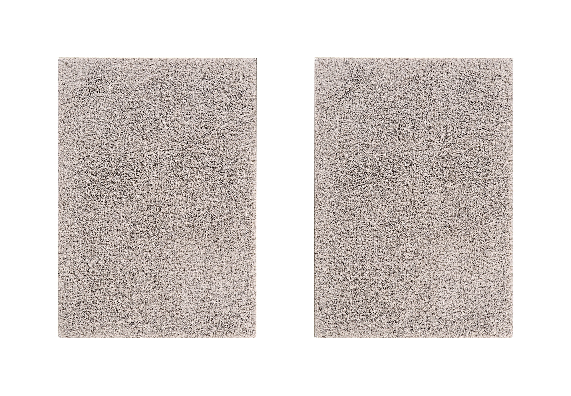 Better Trends 2 Piece Bathroom Rug Set 100% Polyester (17" x 24" | 17" x" 24) Bath Rug, Water Absorbent Non-Slip Bath Mat Machine Washable Micro Plush Collection - Beige