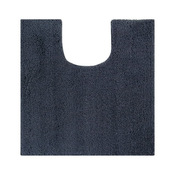 Better Trends U-Shape Toilet Rug 100% Polyester, Non-Slip Rug, Water Absorbent, Machine Washable, 20" x 20" Contour Bath Rug Micro Plush Collection - Charcoal