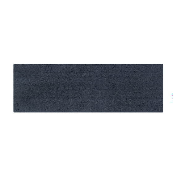Better Trends Long Runner Bathroom Rug Extra Soft Non-Slip Bath Mat Water Absorbent 100% Polyester Machine Washable Mat 20" x 60" Micro Plush Collection - Charcoal