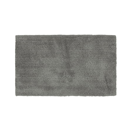 Better Trends Bath Room Rugs Tufted 100% Polyester 21" x 34" Bath Rug, Water Absorbent Non-Slip Bath Mat Machine Washable Micro Plush Collection - Gray