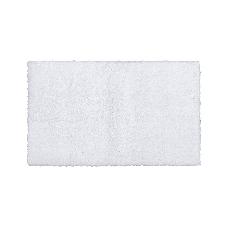 Better Trends 34-in x 21-in Aqua Polyester Bath Rug in the