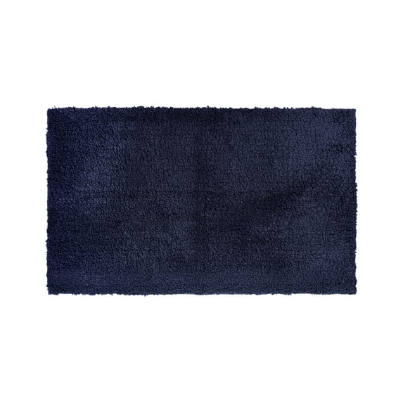 Better Trends Bath Room Rugs Tufted 100% Polyester 24" x 40" Bath Rug, Water Absorbent Non-Slip Bath Mat Machine Washable Micro Plush Collection - Navy