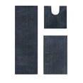 thumbnail image 1 of Better Trends 3 Piece Bathroom Rug Set 100% Polyester Bath Rug, Water Absorbent Non-Slip Bath Mat Machine Washable Micro Plush Collection - Charcoal, 1 of 3