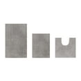 thumbnail image 1 of Better Trends 3 Piece Bathroom Rug Set 100% Polyester Bath Rug, Water Absorbent Non-Slip Bath Mat Machine Washable Micro Plush Collection - Gray, 1 of 6