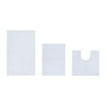 thumbnail image 1 of Better Trends 3 Piece Bathroom Rug Set 100% Polyester Bath Rug, Water Absorbent Non-Slip Bath Mat Machine Washable Micro Plush Collection - White, 1 of 6