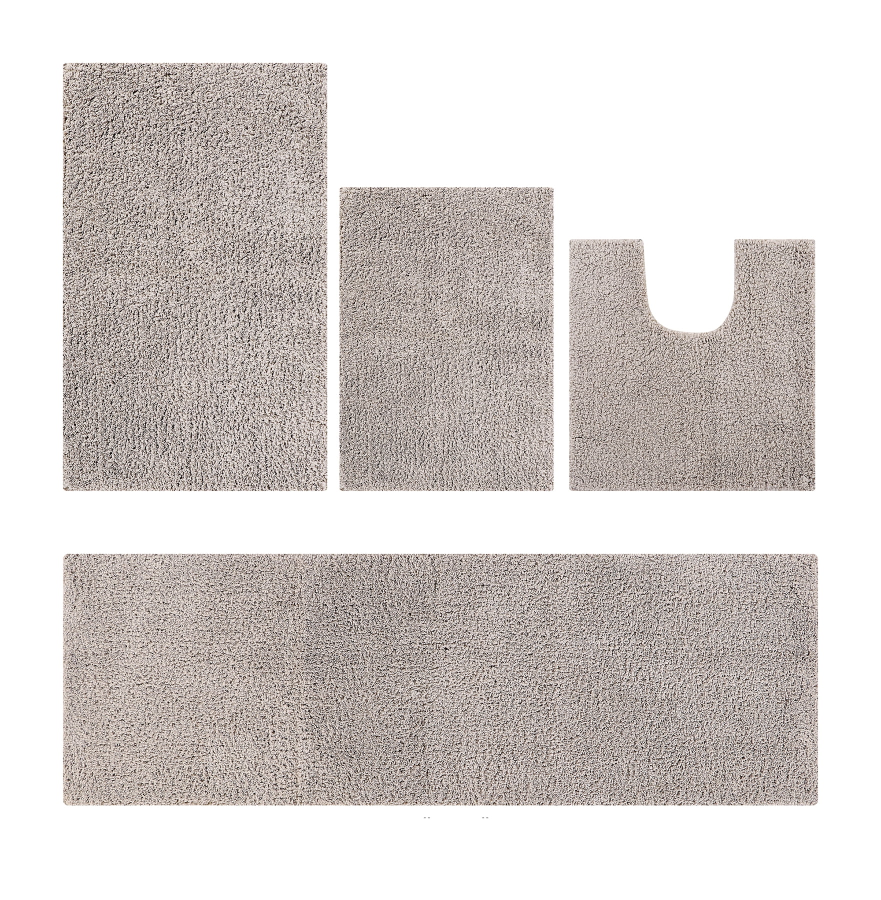 Polyester Bath Rug Better Trends 4 Piece Bathroom Rug Set 100% Polyester Bath Rug, Water ...