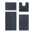thumbnail image 1 of Better Trends 4 Piece Bathroom Rug Set 100% Polyester Bath Rug, Water Absorbent Non-Slip Bath Mat Machine Washable Micro Plush Collection - Charcoal, 1 of 6