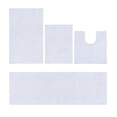 thumbnail image 1 of Better Trends 4 Piece Bathroom Rug Set 100% Polyester Bath Rug, Water Absorbent Non-Slip Bath Mat Machine Washable Micro Plush Collection - White, 1 of 3