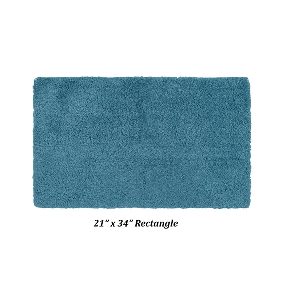 Better Trends Bath Room Rugs Tufted 100% Polyester 21" x 34" Bath Rug, Water Absorbent Non-Slip Bath Mat Machine Washable Micro Plush Collection - Teal