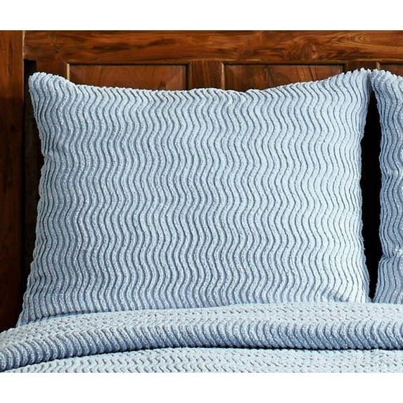 Better Trends 21"x 27" Standard Pillow Sham 100% Cotton Pillow Cover Medallion Design Machine Washable Natick Collection - Blue