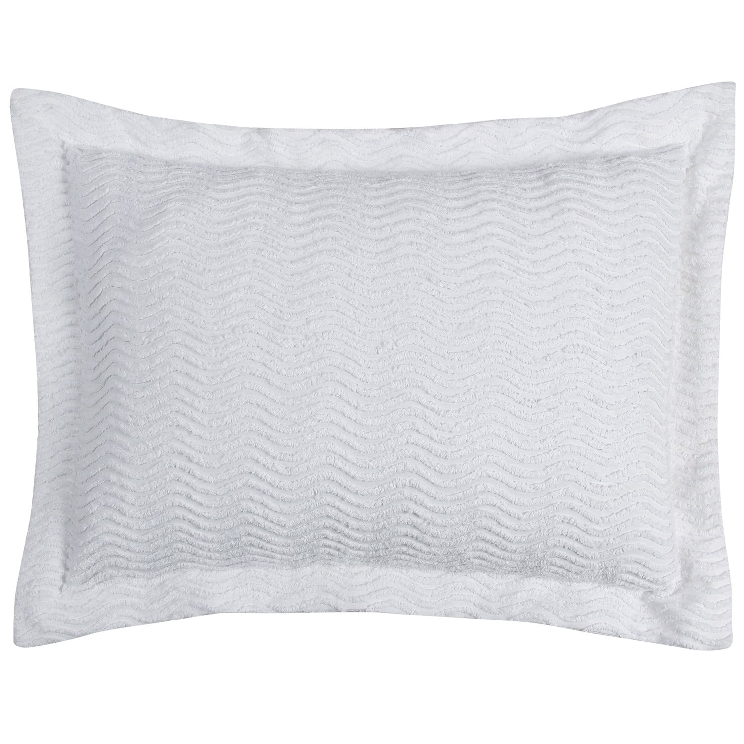 Better Trends Natick Wave Design 100 Cotton Euro Sham White