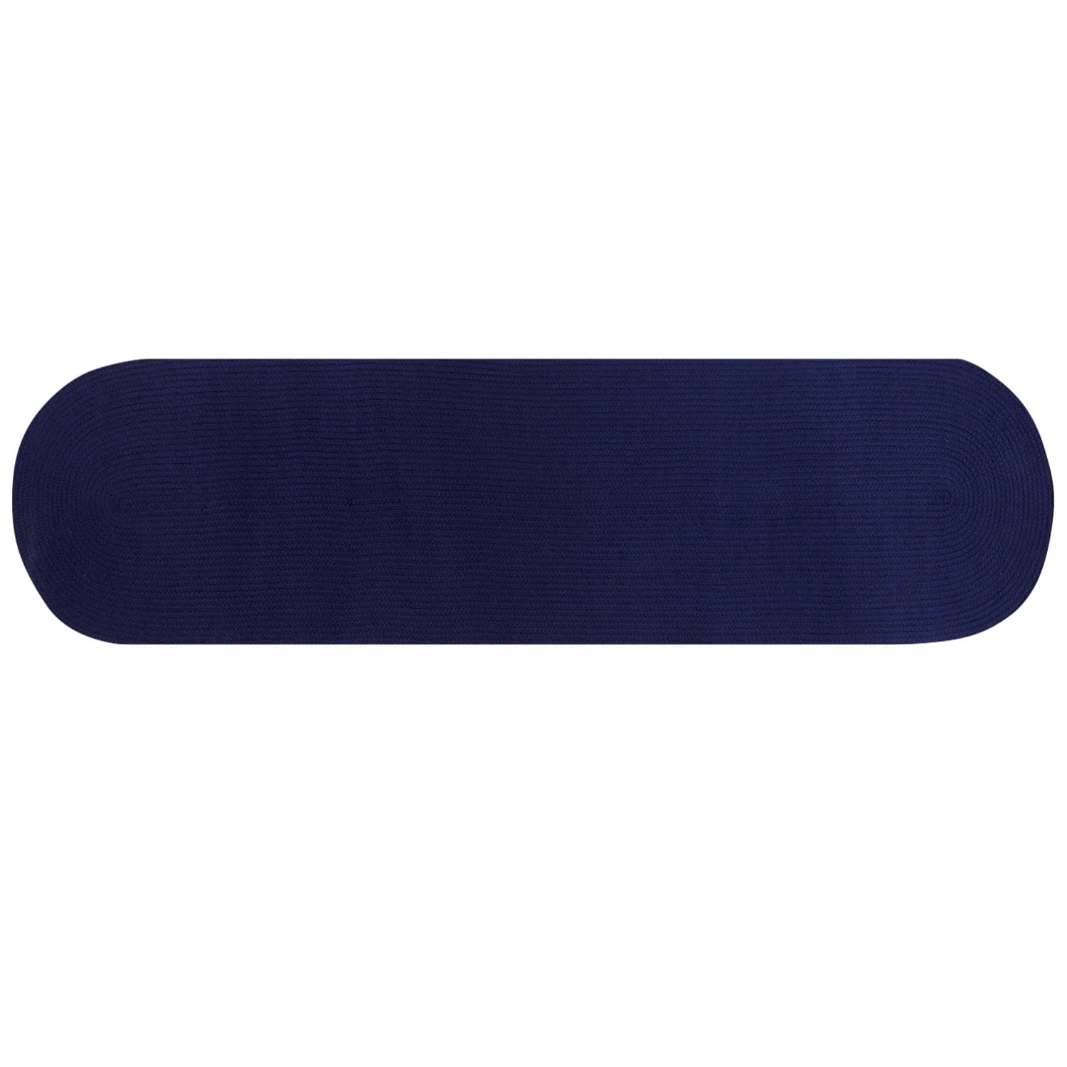 Better Trends 24"x 108" Oval Runner Rug 100% Polypropylene Durable & Stain Resistant Reversible Indoor Area Utility Rug (Navy Solid) Alpine Solid Collection