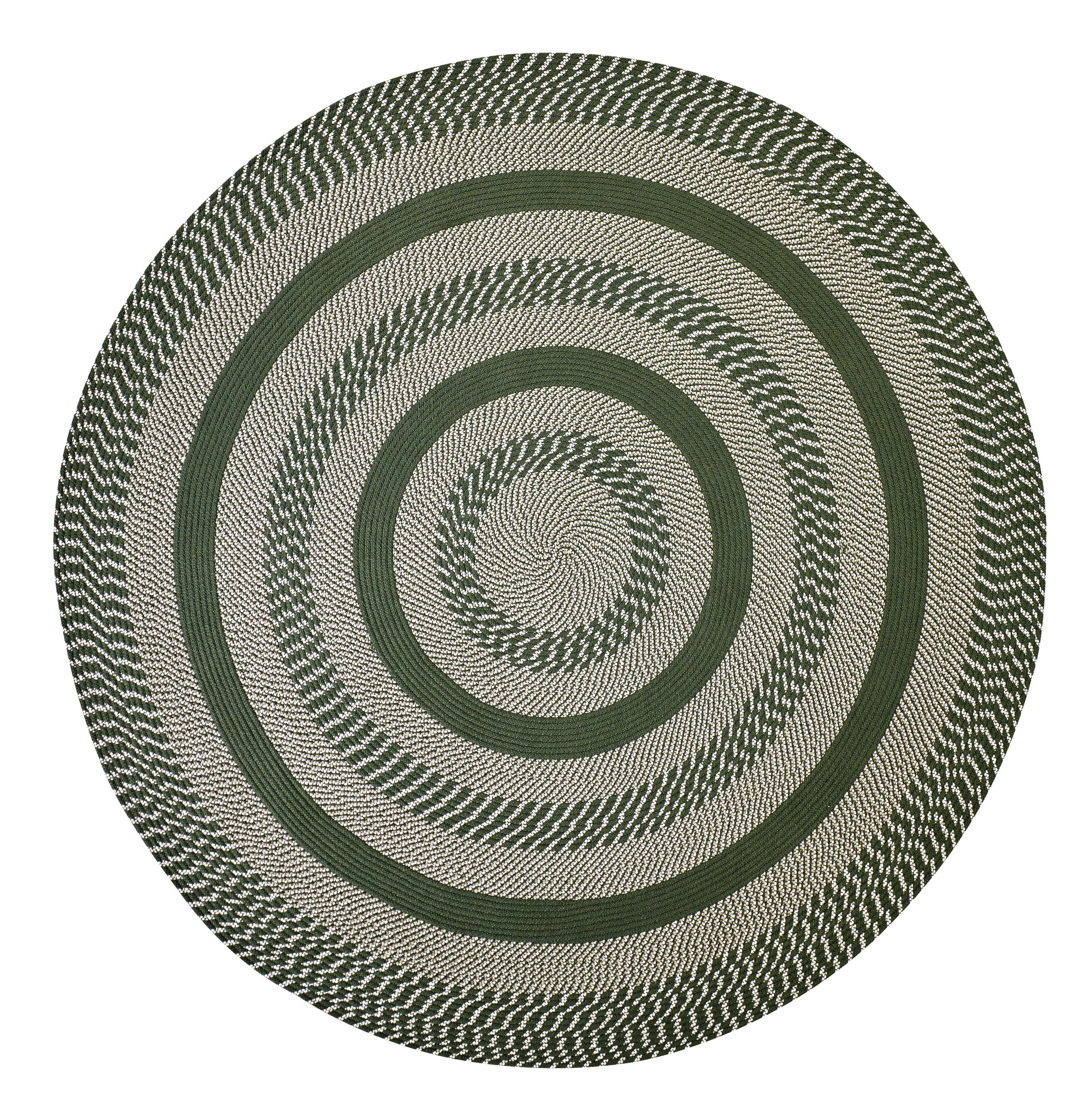 Better Trends Round Braided Rug, 8' (96") Diameter, Reversible Indoor Area Rug for Living Room or Bedroom, Stain-Resistant 100% Polypropylene, Newport Collection – Sage