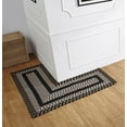 thumbnail image 1 of Better Trends L-Shaped Braided Rug, 20" x 48" x 48", Reversible 100% Polypropylene Indoor Corner Area Rug, Newport Collection – Black, 1 of 5