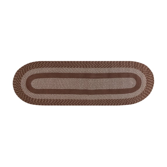 Better Trends Braided Runner Rug, 2' x 9' (24" x 108"), Reversible Indoor Hallway or Kitchen Rug, 100% Polypropylene, Newport Collection – Brown