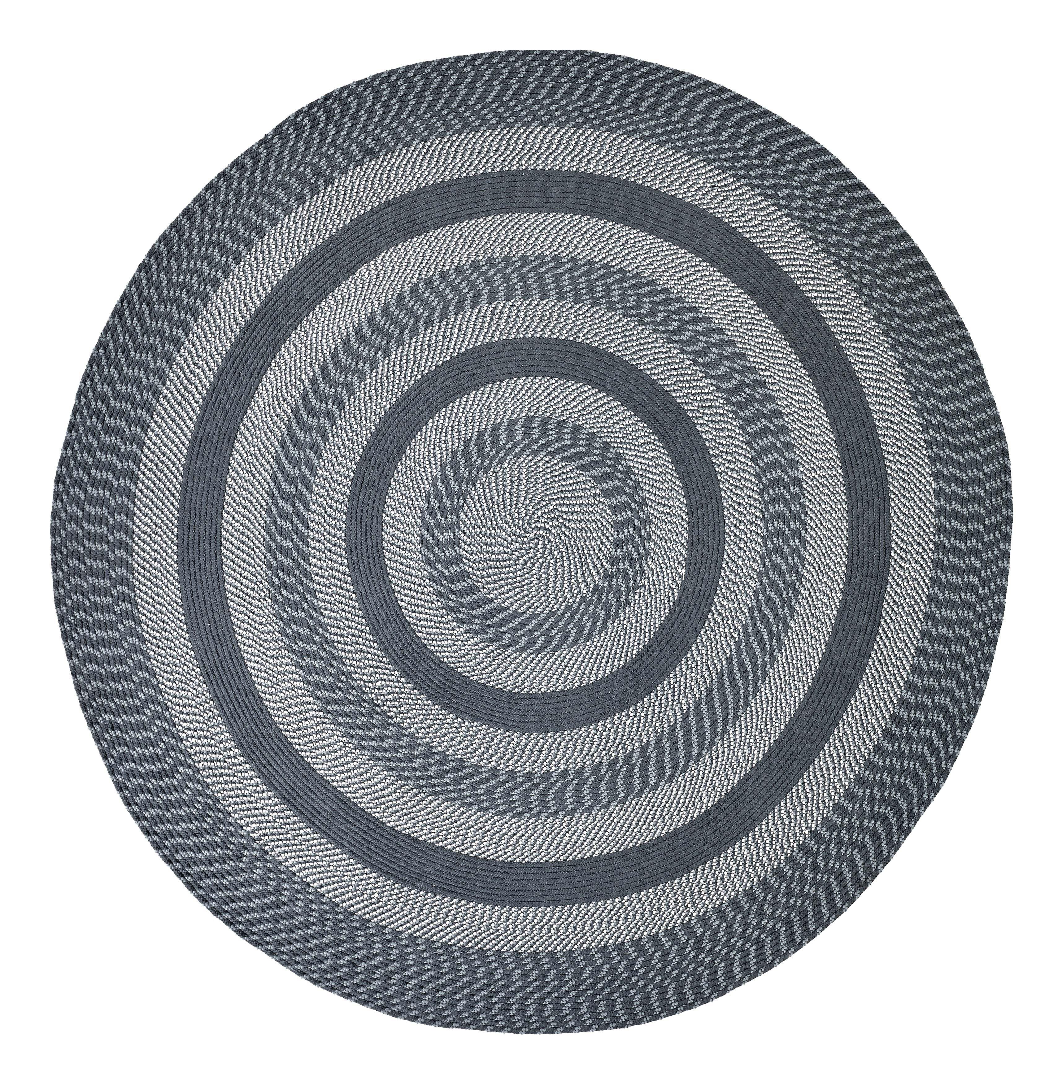 Better Trends Newport Area Rug 100% Polypropylene 72" Round Slate Blue