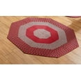 thumbnail image 1 of Better Trends Octagonal Braided Rug, 48" Diameter, Reversible Indoor Accent Rug for Kitchen or Entryway, Stain-Resistant 100% Polypropylene, Newport Collection – Barn Red, 1 of 6