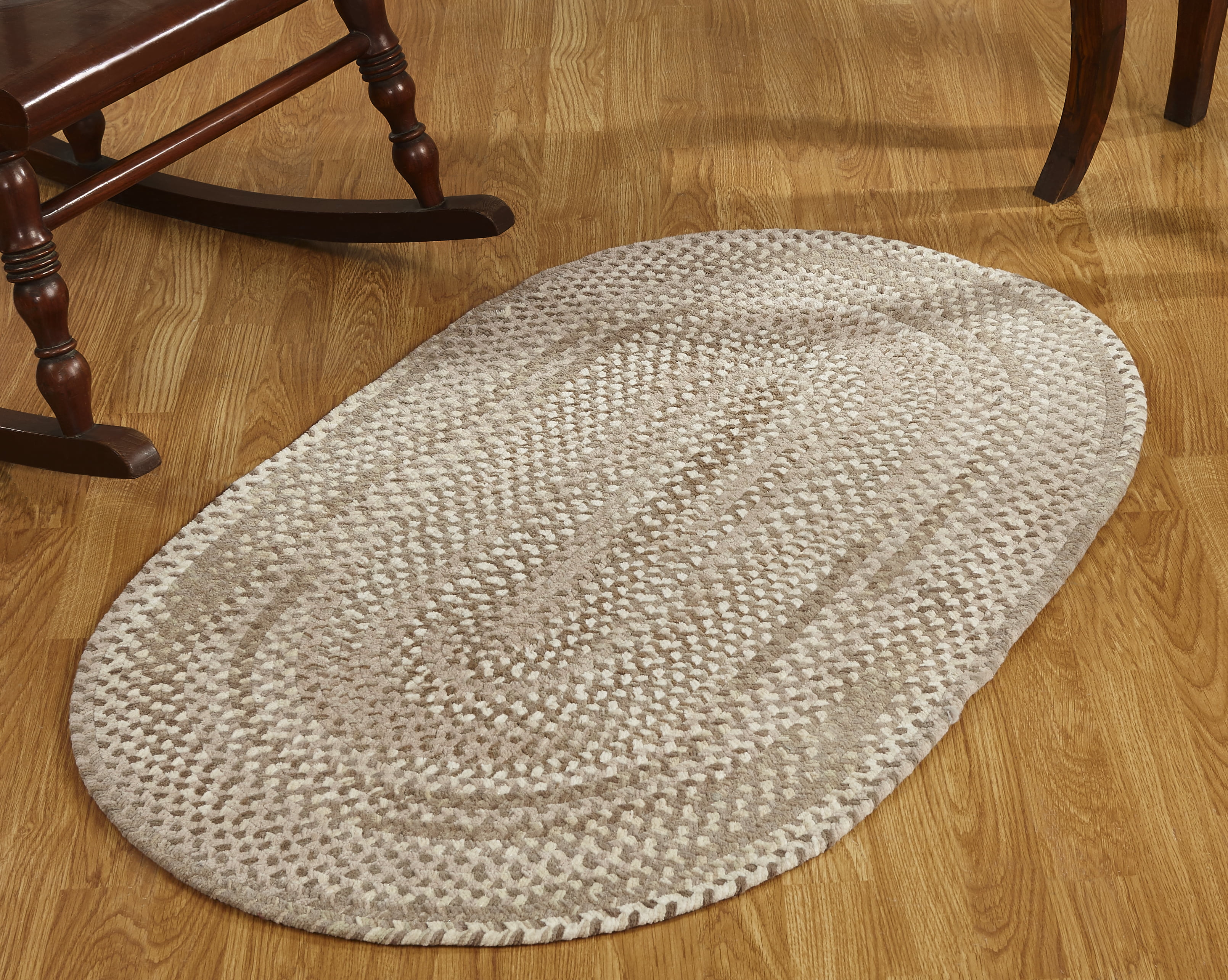 Better Trends Oval Braided Rug 5' x 7' 100% Cotton Rug for Indoor Use ...