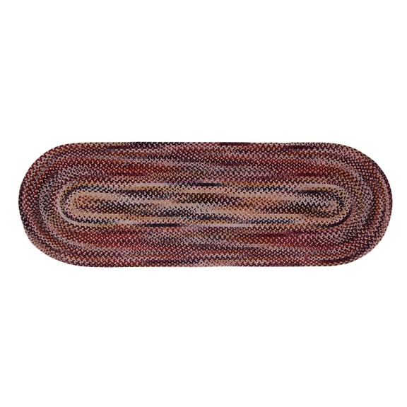 Better Trends Braided Runner Rug 24"x 72" 100% Cotton Rug for Indoor Use, Area Rug for Bedroom Ombre Chenille Collection - (Burgundy)