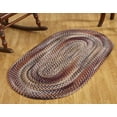 thumbnail image 1 of Better Trends Oval Braided Rug 20"x 30" 100% Cotton Rug for Indoor Use, Area Rug for Bedroom Ombre Chenille Collection - (Burgundy), 1 of 9
