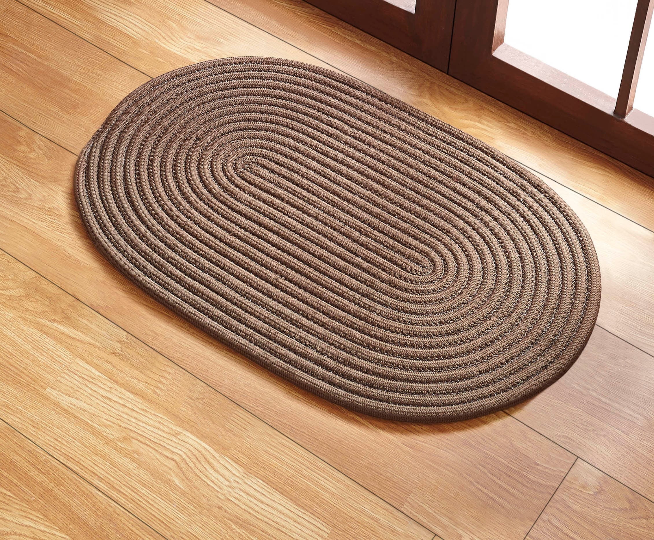 Contemporary Oval Rugs Better Trends Oval Contemporary Area Rug, Chocolate - Walmart.com