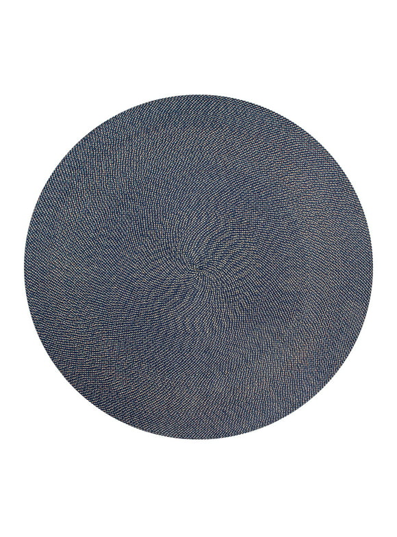 Better Trends Palm Spring Braid Collection is Durable & Stain Resistant Reversible Indoor Area Utility Rug 100% Polypropylene in Vibrant Colors, 72" Round, Navy