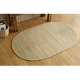 thumbnail image 1 of Better Trends Palm Spring Braid Oval Solid Print Classic Contemporary Area Rug, Beige, 1 of 5