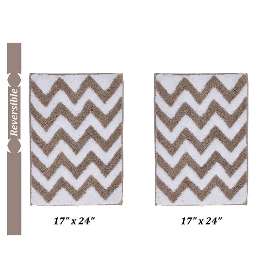 Better Trends Pegasus Polyester 2 Piece Bath Mat Rug - Beige