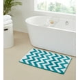 thumbnail image 1 of Better Trends Pegasus Polyester 21" x 34" Bath Mat Rug - Aqua, 1 of 5