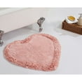 thumbnail image 1 of Better Trends 30'' x 30'' Heart Shape Bathroom Rug with Non Slip Backing 100% Cotton Water Absorbent, Machine Washable, (Pink) Shaggy Border Collection, 1 of 6