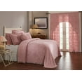thumbnail image 1 of Better Trends Chenille Bedspread For King Size Bed 100% Cotton Lightweight Bedspread for all Season 120" x 110" Wedding Ring Collection - Pink, 1 of 6