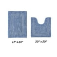 thumbnail image 1 of Better Trends Premium 2 Piece Bathroom Rug Set 100% Cotton, Extra Soft Tufted Bath Mat, Water Absorbent & Reversible Mat, Dark Blue Lux Collection, 1 of 2
