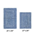 thumbnail image 1 of Better Trends Premium 2 Piece Bathroom Rug Set 100% Cotton, Extra Soft Tufted Bath Mat, Water Absorbent & Reversible Mat, Dark Blue Lux Collection, 1 of 2
