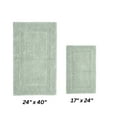 thumbnail image 1 of Better Trends Premium 2 Piece Bathroom Rug Set 100% Cotton, Extra Soft Tufted Bath Mat, Water Absorbent & Reversible Mat, Dark Sage Lux Collection, 1 of 2