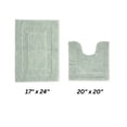 thumbnail image 1 of Better Trends Premium 2 Piece Bathroom Rug Set 100% Cotton, Extra Soft Tufted Bath Mat, Water Absorbent & Reversible Mat, Dark Sage Lux Collection, 1 of 2