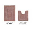 thumbnail image 1 of Better Trends Premium 2 Piece Bathroom Rug Set 100% Cotton, Extra Soft Tufted Bath Mat, Water Absorbent & Reversible Mat, Pink Lux Collection, 1 of 2