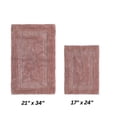 thumbnail image 1 of Better Trends Premium 2 Piece Bathroom Rug Set 100% Cotton, Extra Soft Tufted Bath Mat, Water Absorbent & Reversible Mat, Pink Lux Collection, 1 of 2