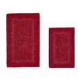 thumbnail image 1 of Better Trends Premium 2 Piece Bathroom Rug Set 100% Cotton, Extra Soft Tufted Bath Mat, Water Absorbent & Reversible Mat, Red Lux Collection, 1 of 2