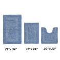 thumbnail image 1 of Better Trends Premium 3 Piece Bathroom Rug Set 100% Cotton, Extra Soft Tufted Bath Mat, Water Absorbent & Reversible Mat, Dark Blue Lux Collection, 1 of 2