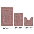 thumbnail image 1 of Better Trends Premium 3 Piece Bathroom Rug Set 100% Cotton, Extra Soft Tufted Bath Mat, Water Absorbent & Reversible Mat, Pink Lux Collection, 1 of 2
